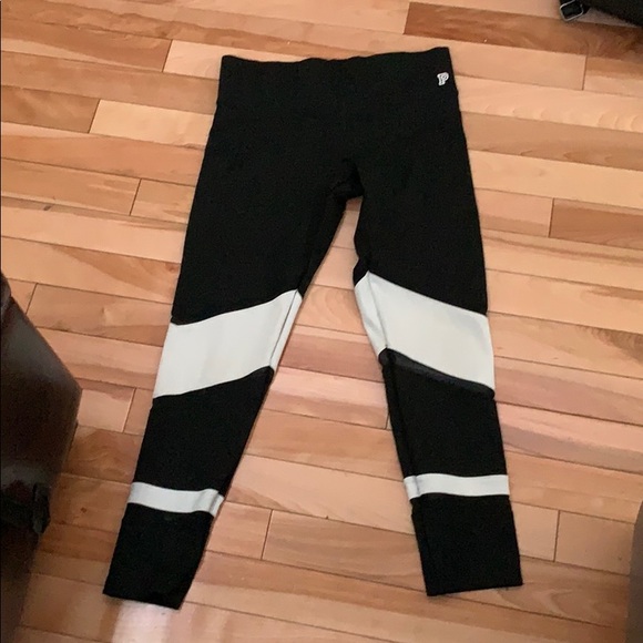 black and white pants with PINK  logo - Picture 1 of 2